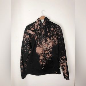 Bleached black large champion hoodie